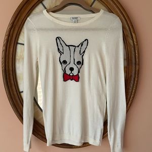 Old Navy Cute Doggie & Bow Pullover Sweater Sm
